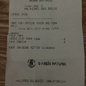 A101 İade Edilmeyen Para Hk.