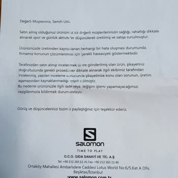 Salomon Ayakkabının File Kumaşını Yırtılması