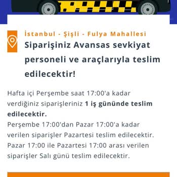 Avansas Yanlış Verilen Teslimat Süresi Taahhüdü