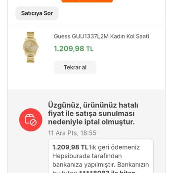 Hepsiburada Haksız Ürün İptali