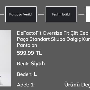 DeFacto Para İadesi Yapmıyor