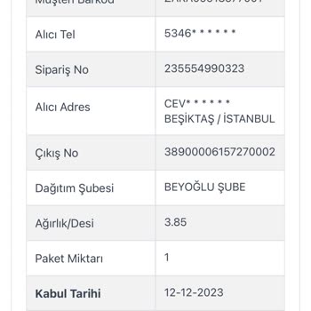 Zara Ve Kargoist Şirketinden Şikayetçiyim