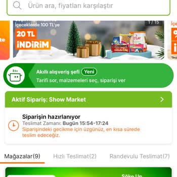 Show Hipermarket Hepsiburada 4 Saattir Gelmeyen Market Siparişim