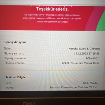 Konoha Sipariş Gelmemesi Ve Yanlış Beyan