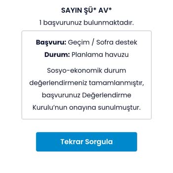 İBB - İstanbul Büyükşehir Belediyesi Sosyal Yardım Başvuru Sonucu
