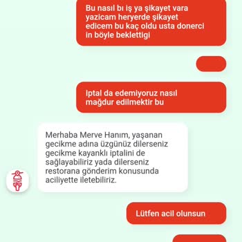 Tıkla Gelsin Usta Dönerci Sipariş Gecikmesinden Yaşanan Mağduriyet