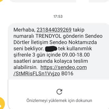 Benim Almamı Talep Eden Sendeo Kargo