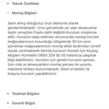 Online Koçtaş Mağaza Kargo Ve Montaj Sorunu