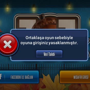 101 Okey Plus Alakasız Bir Nedenden Dolayı Ban Yedim