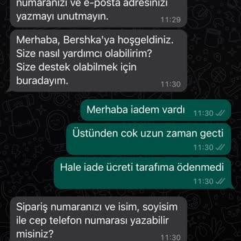 Bershka Ücret İadesi Yapmıyor