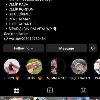 10numarasaat_ (Instagram) Saat Siparişi Verdim, Haber Alamıyorum