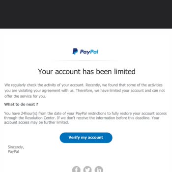 PayPal Alakasız Mail Yolluyor