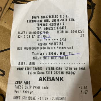 Akbank Paramı İade Yapmıyor.