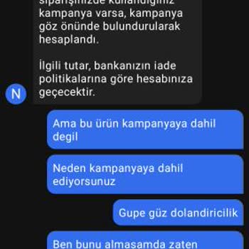 Getir Büyük Eksik Para İadesi