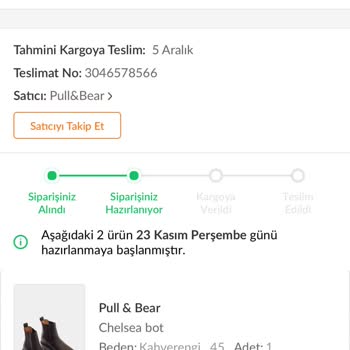 Pull and Bear Kargoya Verilmeyen Ürün