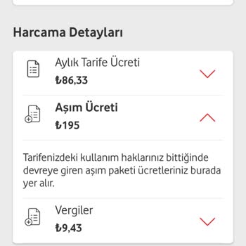 Vodafone İnternet Aşımı Almadığım 500 MB İnternet Ve 200 TL Para Yazılması