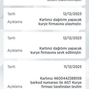 AGT Kurye (aynigunteslim.com) Ziraat Bankası Kart Teslimatında Kurye Sorumsuzluğu