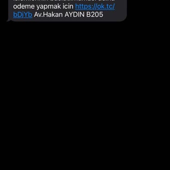 HGS Borcu Diye Gelen Mesaj