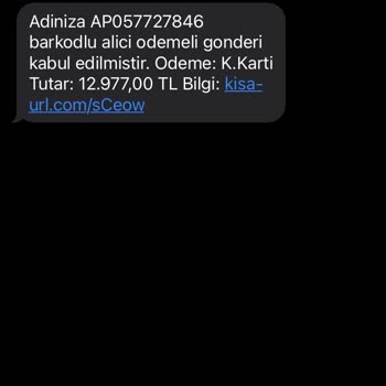 PTT Kargo PTT Yanlış Mesaj