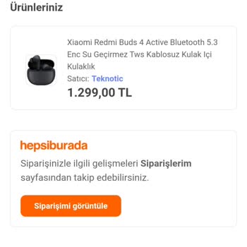 Hepsiburada Ürünün Para İadesinin Yapılmaması.