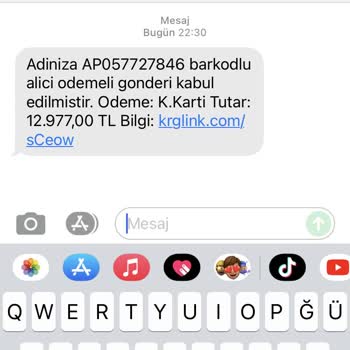 0850 557 30 02 Numaradan Kargo Mesajı Geldi