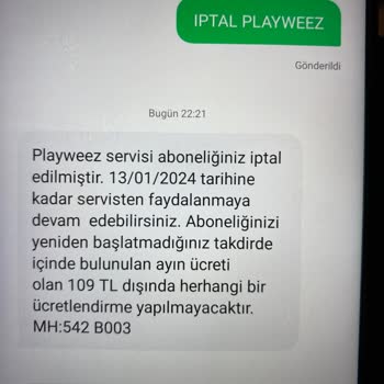 Playweez Üyelik Ücreti İadesi