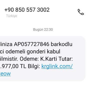 PTT Kargo Gelen Mesaj İle Hiçbir Bilgim Yok