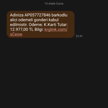 PTT Kargo Tarafıma Habersiz Kargo Mesajı