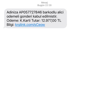 PTT Kargo Kargom Olmayan Paket İçin Bilgilendirme