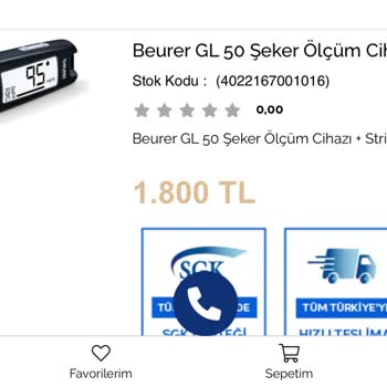 Beurer Gl 50 Şeker Ölçüm Cihazı + Strip (4022167001016) Gönderilmiyor