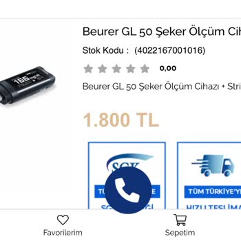 Beurer Gl 50 Şeker Ölçüm Cihazı + Strip (4022167001016) Gönderilmiyor