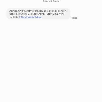 0850 557 30 02 Kargo Mesajıyla Gelen Şüpheli Link