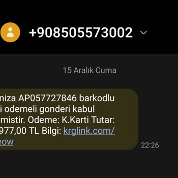İlgim Olmayan PTT Kargo Mesajı