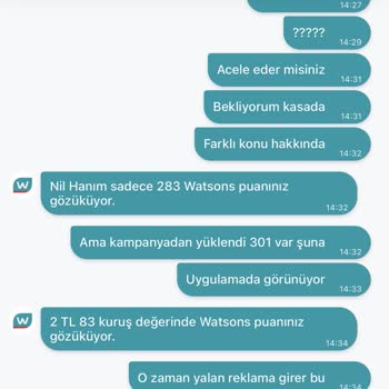 Watsons Kupon Kullanamama Şikayeti