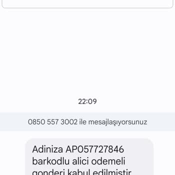 PTT Kargo Bilgim Dışında Alıcı Ödemeli Gönderi