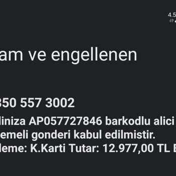 PTT Kargo Bana Ait Olmayan Aliş Veriş