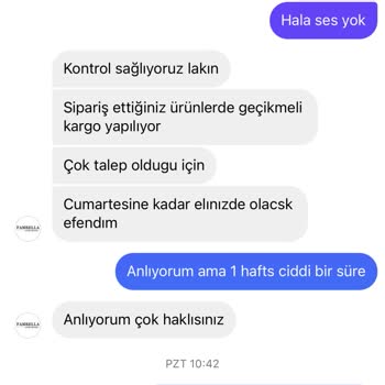 Fambella Ayakkabı Ürün Gelmemesi Firma Hatası