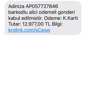 PTT Kargo AP057727846 PTT Numaralı Gönderi