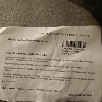 FLO Ayakkabı U. S Polo'nun Kalitesiz Ürünü Ve Anlamsız Müşteri Talebi Cevabı