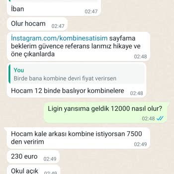 Kombine Devir (Instagram:Kombinedevlr) Şahısa Para Gönderip