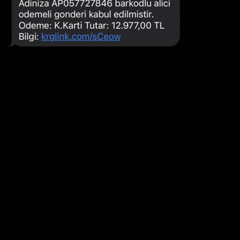 PTT Kargo Bilgim Dışında Kargom Olması