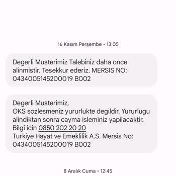 Türkiye Hayat Emeklilik BES İptal İşlemi