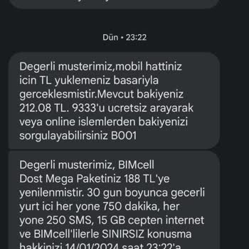 Bİmcell'de Rızam Dışında Paket Tanımlanması