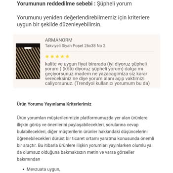 Trendyol Yorum Sansürü Düşündürüyor