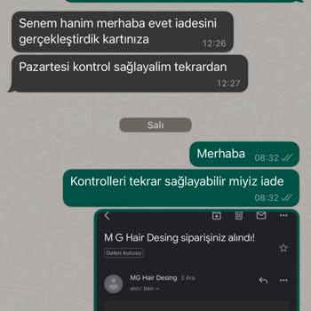 Mg Hair Desing Gelmeyen Ürün Şikayeti