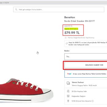 Benetton Marka Ayakkabının Hızlı Deforme Olması.