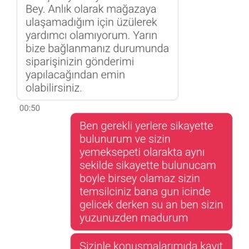 Yemeksepeti Market Su Siparişimin Teslim Edilmemesi