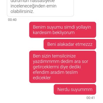 Saka Su Su Sipariş Edilmedi
