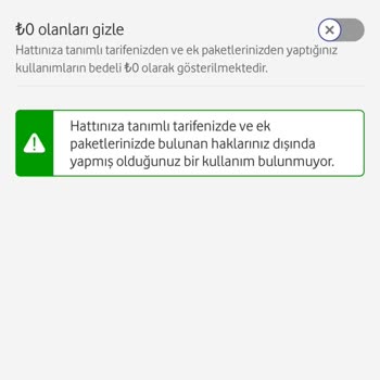 Vodafone Ek Paket Ücreti