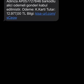 PTT Kargo PTT'den Gelen Mesaj